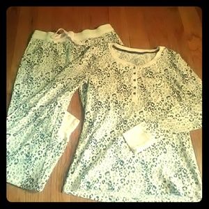 Pink cheetah pattern pajamas